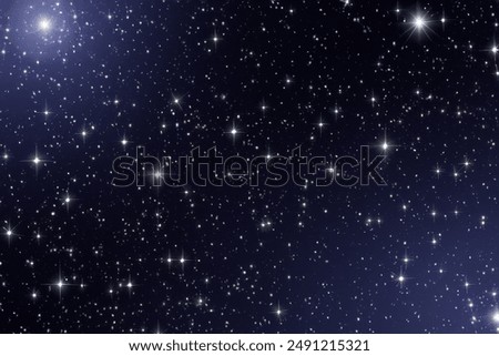 Similar – Image, Stock Photo Blue Night Starry Sky Above Lonely Tree In Meadow. Glowing Stars And Wood In Summer Countryside Landscape.