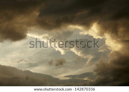 Dark storm clouds