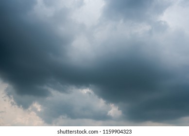 dark storm clouds with background,Dark clouds before a thunder-storm.