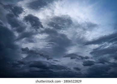 dark storm clouds with background,Dark clouds before a thunder-storm.