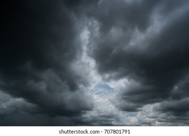 dark storm clouds with background,Dark clouds before a thunder-storm.
