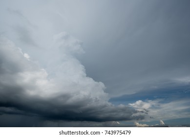 dark storm clouds with background,Dark clouds before a thunder-storm.