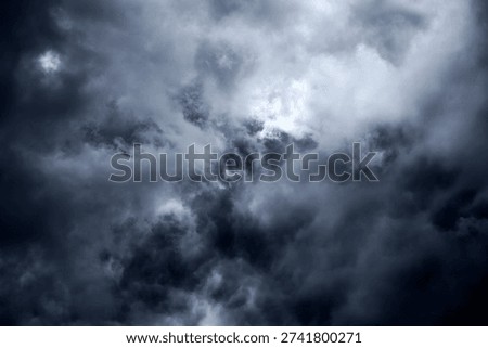Dark storm clouds. Dramatic cinematic thunderclouds.