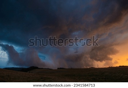 Dark storm clouds in the evening