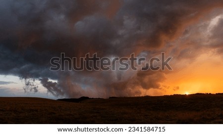 Dark storm clouds in the evening