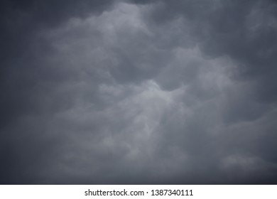 Dark storm clouds with rain