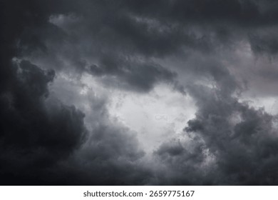 dark storm clouds with rain, dark clouds before a thunder - storm, love