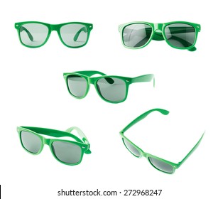 dark green frame sunglasses