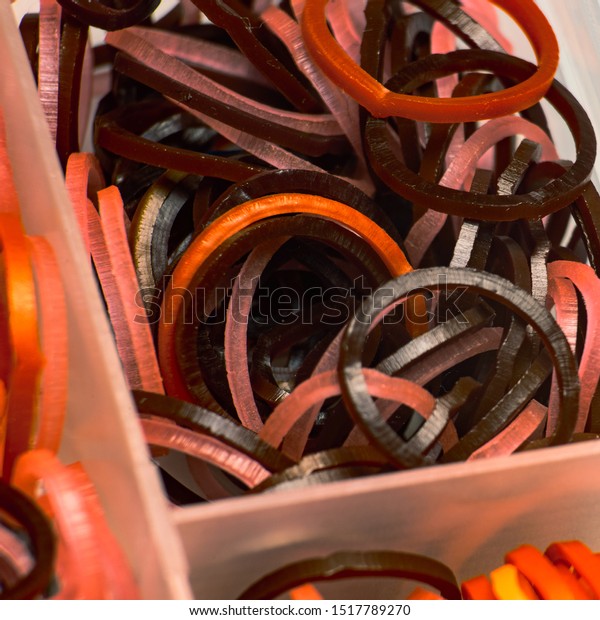 Dark Thin Rubber Bands Hair Plastic Stock Photo Edit Now 1517789270