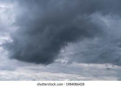 Dark And Threatening Clouds In The Sky Before A Thunderstorm