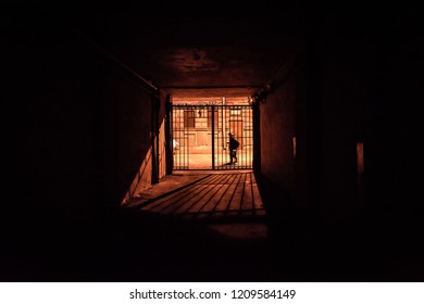 Dark transition to the yard