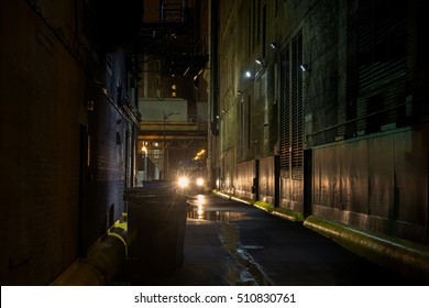 Dark Urban Alley At Night