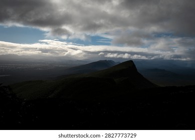 Dark view at the top of Mount Abrupt. 