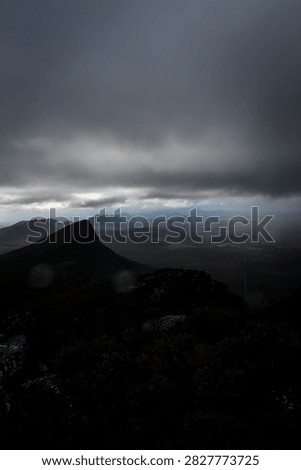 Dark view at the top of Mount Abrupt. 