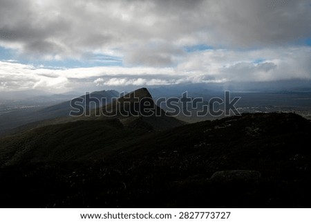 Dark view at the top of Mount Abrupt. 