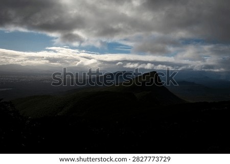 Dark view at the top of Mount Abrupt. 