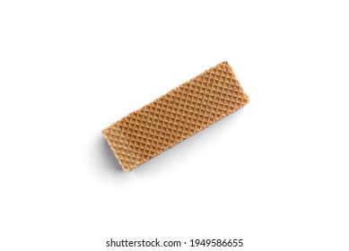 Dark Wafer Biscuit Isolated On White Background.