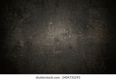 dark wall background. Empty workplace, in front of a package of abstracts.