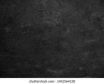 Dark Wall Black And White Cement, Gray Grunge Concrete Texture And Old Background