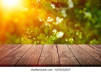 Dark Wood Table Top Blur Green Stock Photo Edit Now