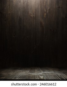 Dark Wooden Background Texture. Wood Shelf, Grunge Industrial Interior