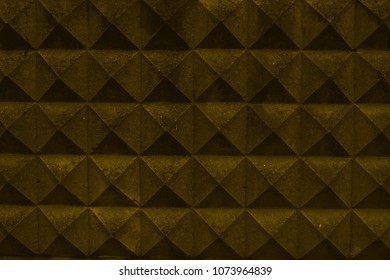 Dark Yellow Painted Rock Stone Symetry Decor Tile Wall Background Texture