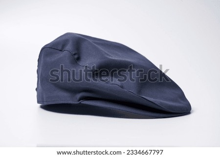 Darkblue mans hat on a white background                              