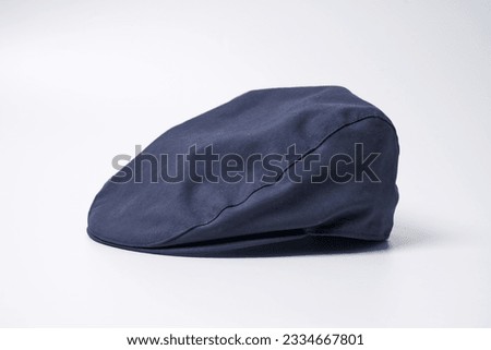  Darkblue mans hat on a white background                              