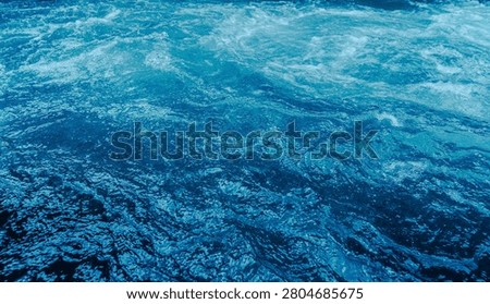 darken blue stream of river