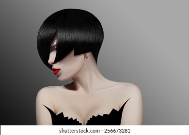Short Black Hair Images Stock Photos Vectors Shutterstock