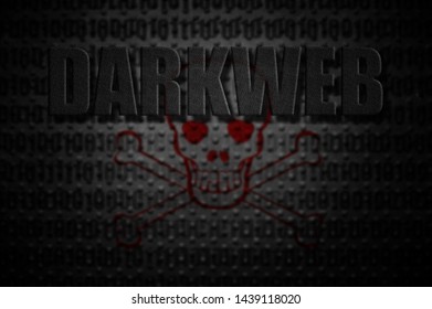 Darkweb concept with skull and crossbones