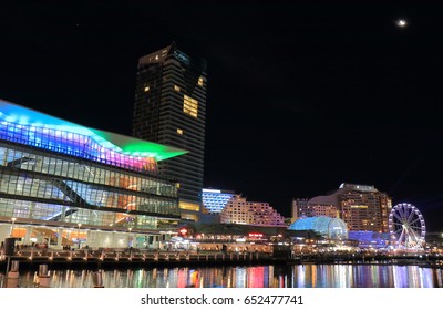 Darling Harbour Sydney night cityscape Australia - Shutterstock ID 652477741