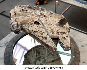 Darmstadt, Germany - July 23rd 2019: Visiting the Star Wars Exhibition on tour at the Loop5 Shopping mall in Darmstadt.