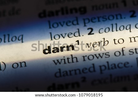 darn word in a dictionary. darn concept
