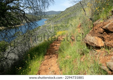 Darrington Trail Along Lake Folsom in the Sierra Foothills, California