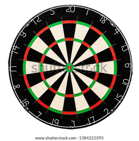 Dart board isolated on white background, including clipping path