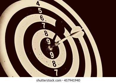 Dart with target arrows ,business concept of target marketing. Success or Goal symbol
