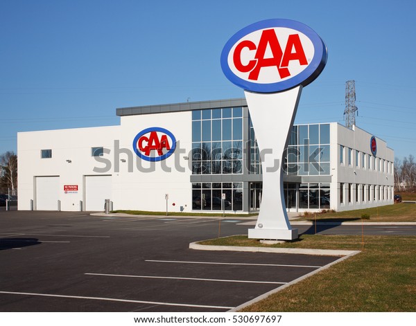 DARTMOUTH, CANADA - DECEMBER 06, 2106: The Canadian\
Automobile Association or CAA, is a not for profit group which\
provides several automobile services including roadside, insurance\
and travel. 