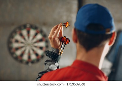 Darts game. Dart and target. - Shutterstock ID 1713539068