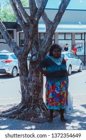 Darwin, Australia - April 13, 2019: A Larrakia Woman At Parap Market In Darwin.