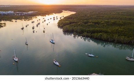 Darwin Fishing Boat Harbour Birds Eye