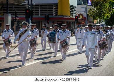 Darwin, Northern Territory, Australia, 08/10/2019. Naval Parade In The Streets Of Darwin, Northern Territory, Australia. HMAS Coonawarra.