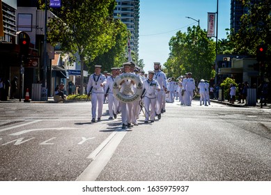 Darwin, Northern Territory, Australia, 08/10/2019. Naval Parade In The Streets Of Darwin, Northern Territory, Australia. HMAS Coonawarra.