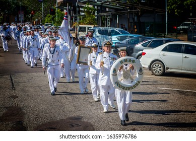 Darwin, Northern Territory, Australia, 08/10/2019. Naval Parade In The Streets Of Darwin, Northern Territory, Australia. HMAS Coonawarra.