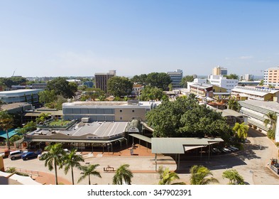 Darwin, Northern Territory-July 12, 2005. Elevated View Of The Skyline Of Darwin, Capital City Of The Northern Territory, Top End Of Australia