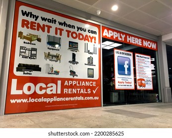 DARWIN, NT SEP 06 2022:Home Appliances Rental Store.Renting Equipment For A Temporary Purpose Can Help People Who Are Not Willing To Buy The Equipment.