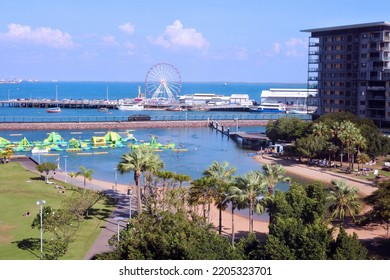 DARWIN, NT SEP 09 2022:Aerial Landscape View Of Darwin Waterfront. Darwin Is The Capital City Of The Northern Territory, Australia.