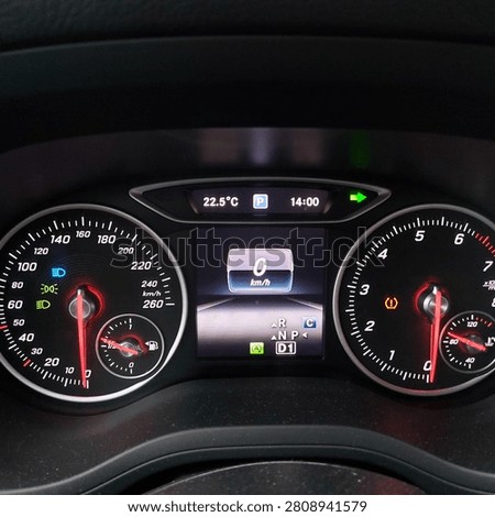 dash board inside the car
