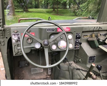 Dashboard Of An Old Military Vehicle