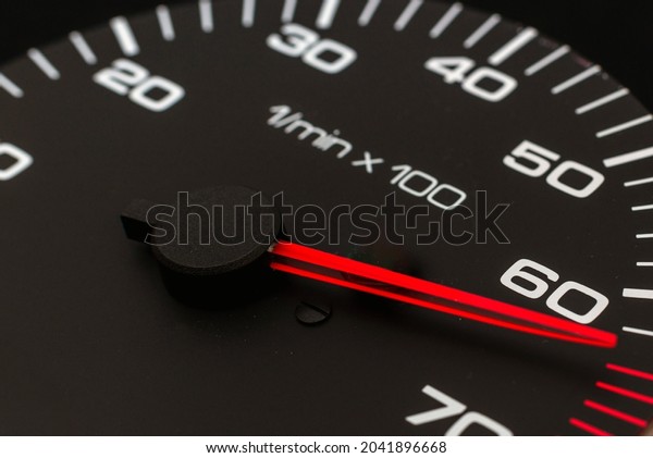 Dashboard with\
speedometer, tachometer, odometer. Car detailing. Car dashboard.\
Dashboard details with indication lamps.Car instrument panel.Modern\
interior.Close up\
shot.